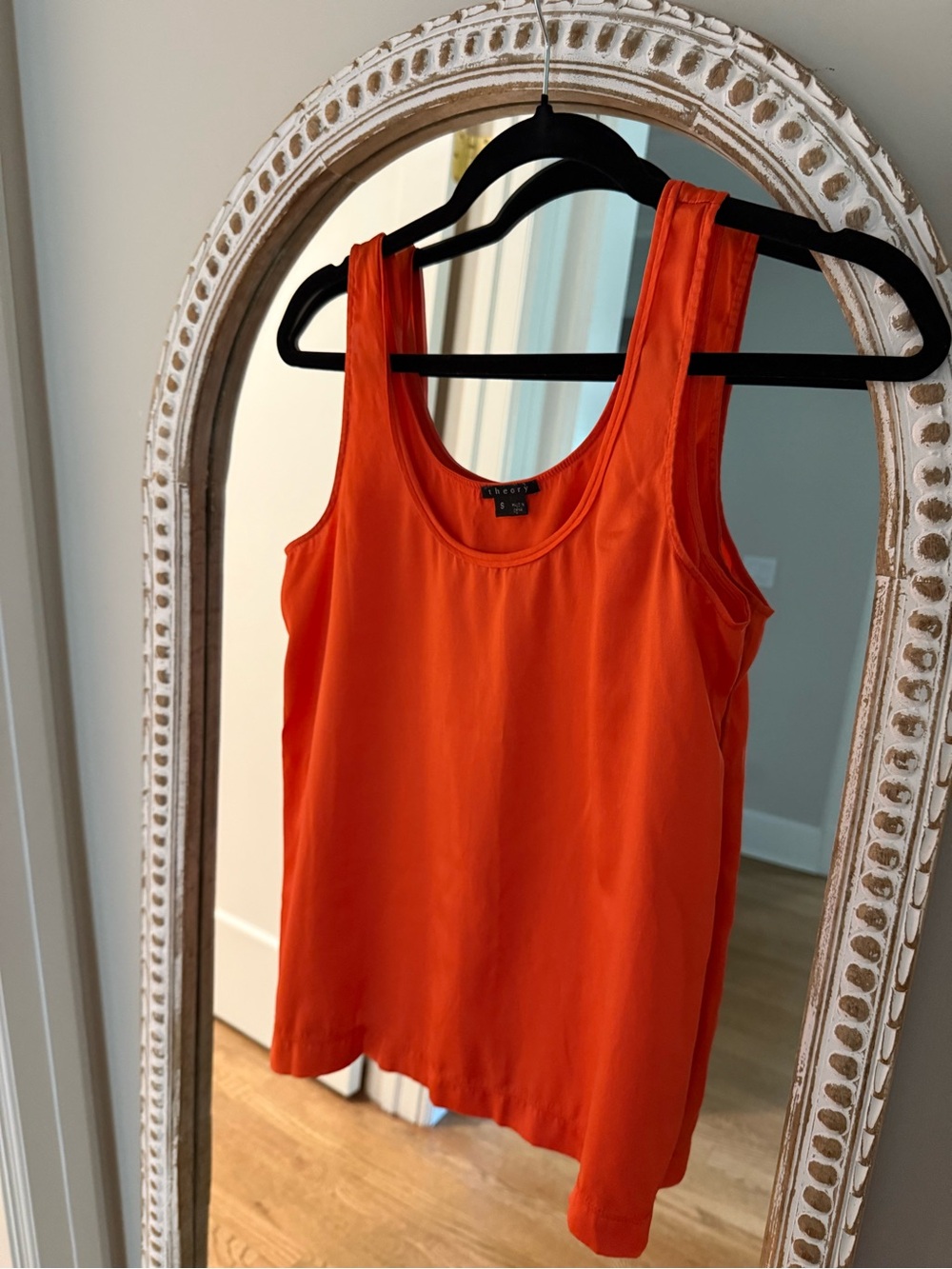 Theory Orange Silk Tank